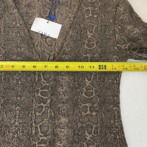 Zara Snake Print Long Sleeve Body Con Dress - Picture 9 of 10
